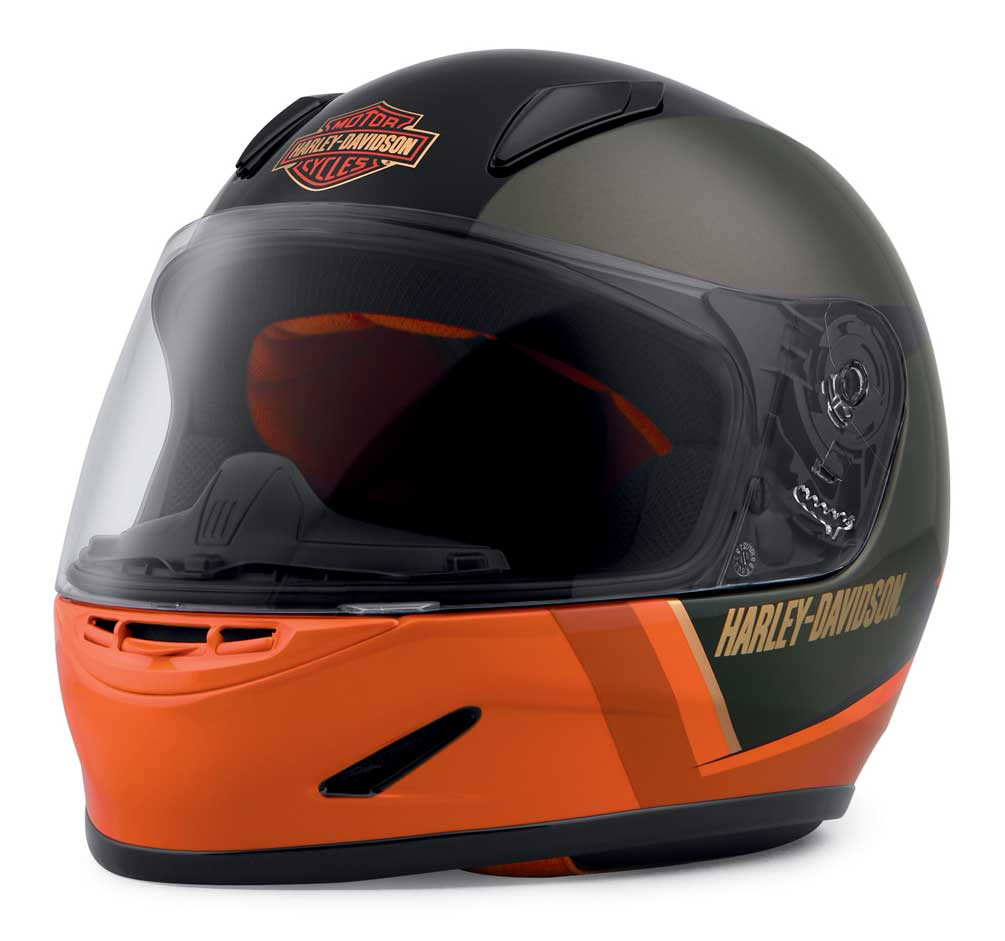 HarleyDavidson® Men's Killian Youth H30 FullFace Kids Helmet, Orange