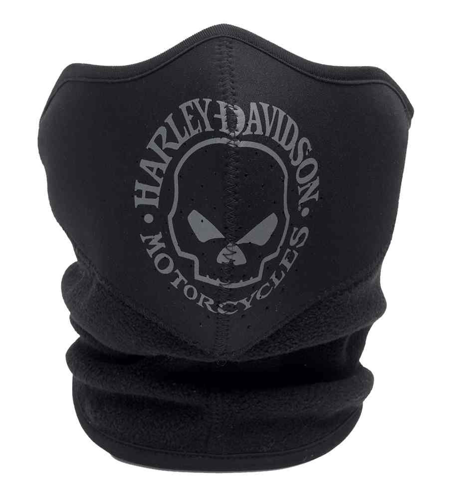 Harley-Davidson® Men's Skull Fleece/Neoprene Face Mask, Black/Grey ...