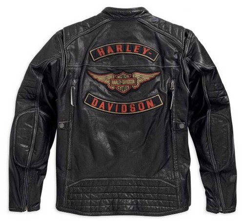 Harley-Davidson® Men's Triple Vent Detonator Distressed Leather Jacket ...