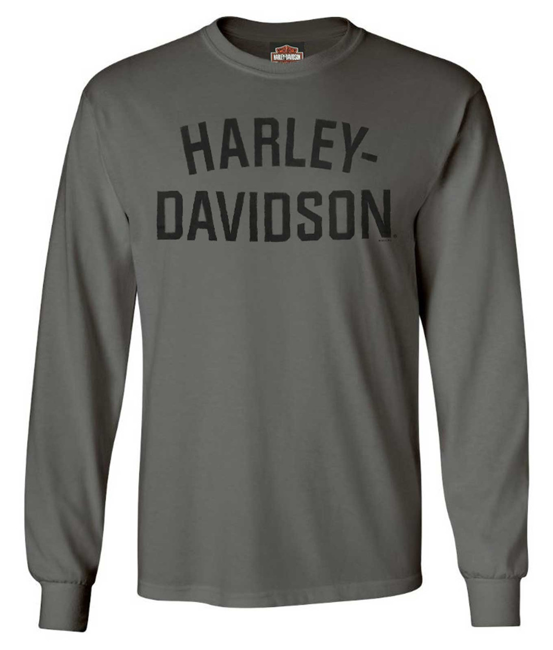 Harley-Davidson® Men's T-Shirt Heritage H-D Long Sleeve Charcoal Tee ...