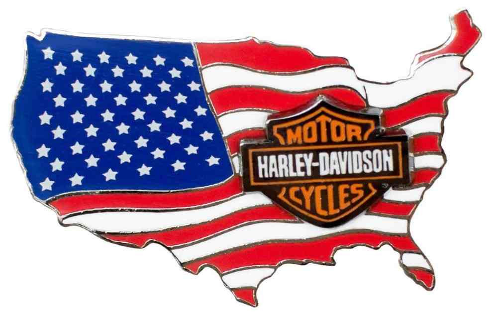  Harley Davidson American Flag USA Logo Pin On Pin 1 75 x 
