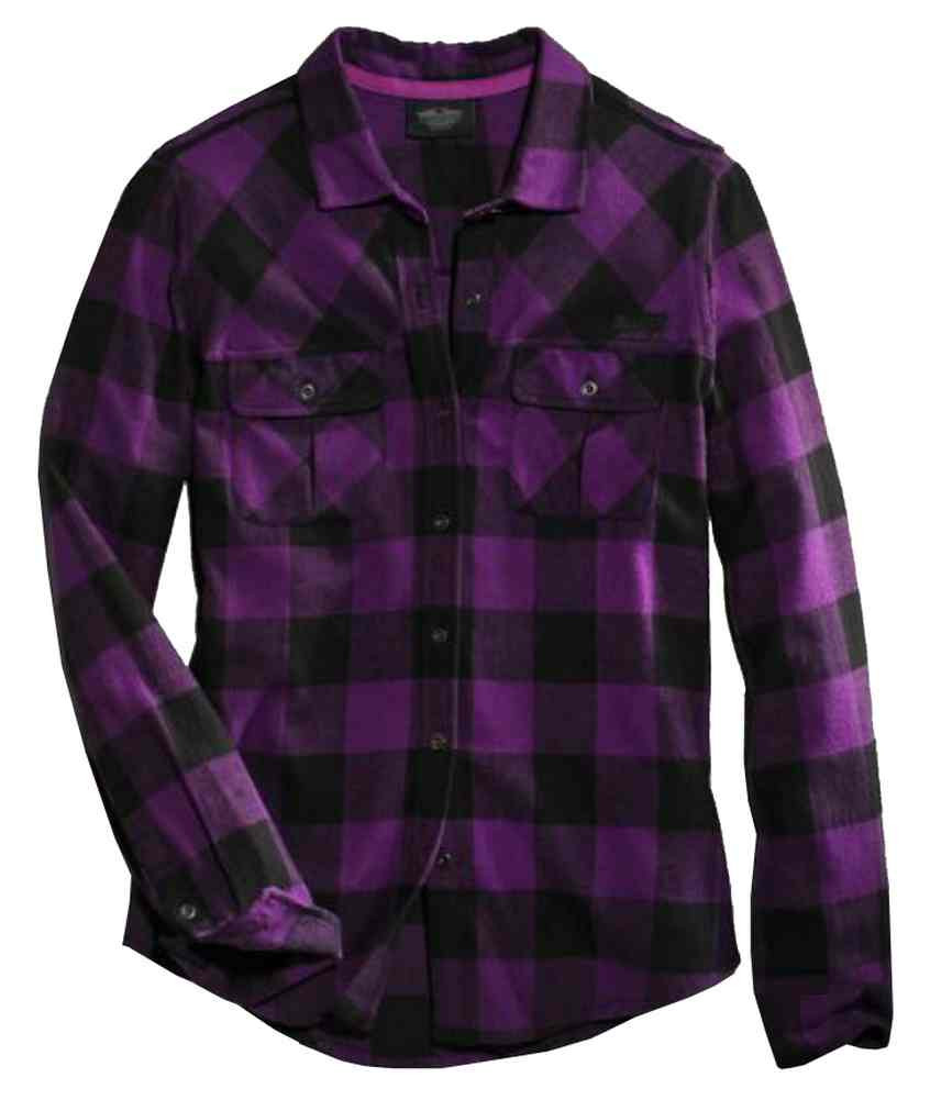 Harley-Davidson® Women's Buffalo Long Sleeve Plaid Shirt, Purple 96273 ...