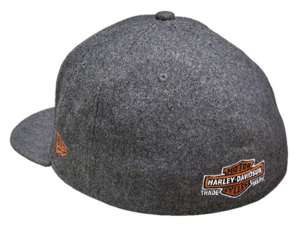HarleyDavidson® Men's 1903 59Fifty Baseball Hat Cap, Gray/Orange