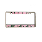 AKA Metal License Frame - Pink