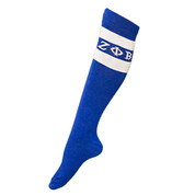 Our New GreekFeet Knee High Socks give sorority members 
the chance to bring fashion to their feet. The perfect combination 
of comfort and style, the socks are 80 percent cotton, 17 percent polyester and 
3 percent elastane.
One size fits most.
