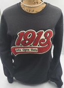 1913 Chenille Crewneck Sweatshirt -Blk