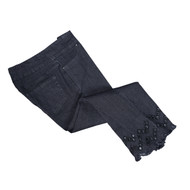Thin Her Lattice Hem Crop Jeans (4 Colors) (N10132PM)