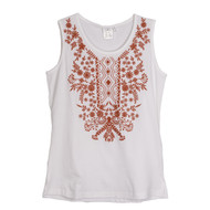 Parsley & Sage Carol Embroidered Sleeveless Tank (2 Colors) (19W256A)