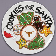 Texas Longhorn Santa Cookie Plate (52588)
