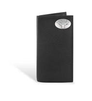 Texas Longhorn Black Pebble Leather Roper Wallet (UTX-IWT4-PBBL-BLK)