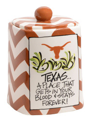 Texas Longhorn Ceramic Canister (52550)