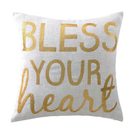 Bless Your Heart Sequin Pillow (24HRS709C16SQ)