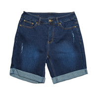 Slim-Sation 5 Pocket Denim Cuff Shorts ( 2 Colors) (M22702WM)
