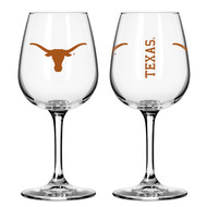 Texas Longhorn Printed Wineglass (515415)