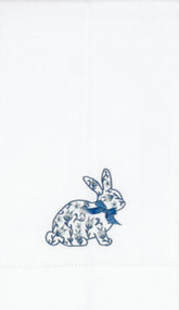 Chinolserie Bunny Towel (04TG1063WC) WHT/BLU