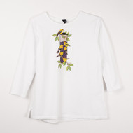 Sabaku Charm of the Goldfinches 3/4 Sleeve T (408WHT3/4) WHT