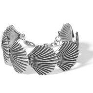 Brighton Silver Shells Flex Cuff Bracelet (JF9540)