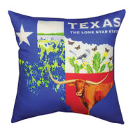 Texas Collage Climaweave Pillow (SLTCMC)