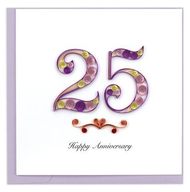 Happy 25th Anniversary Quilling Card