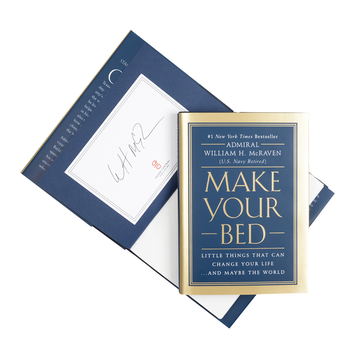 make your bed book bookplate signed by ut grad admiral mcraven sue patrick