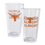 Texas Longhorn Alright Alright Alright Pint Glass (2023)