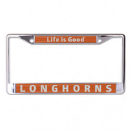 Texas Longhorn Life is Good License Plate Holder (17234)