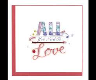 All You Need is Love Quilling Card