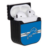 Onyourcases Detroit Lions NFL Custom AirPods Case Cover Apple Awesome AirPods Gen 1 AirPods Gen 2 AirPods Pro Hard Skin Protective Cover Sublimation Cases