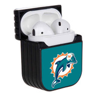 Onyourcases Miami Dolphins NFL Art Custom AirPods Case Cover Apple Awesome AirPods Gen 1 AirPods Gen 2 AirPods Pro Hard Skin Protective Cover Sublimation Cases
