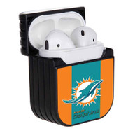 Onyourcases Miami Dolphins NFL Custom AirPods Case Cover Apple Awesome AirPods Gen 1 AirPods Gen 2 AirPods Pro Hard Skin Protective Cover Sublimation Cases