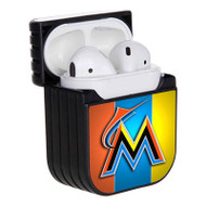 Onyourcases Miami Marlins MLB Custom AirPods Case Cover Apple Awesome AirPods Gen 1 AirPods Gen 2 AirPods Pro Hard Skin Protective Cover Sublimation Cases