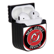 Onyourcases New Jersey Devils NHL Custom AirPods Case Cover Apple Awesome AirPods Gen 1 AirPods Gen 2 AirPods Pro Hard Skin Protective Cover Sublimation Cases