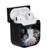 Onyourcases Captain America Civil War Captain America Iron Man Custom AirPods Case Cover Apple AirPods Gen 1 AirPods Gen 2 AirPods Pro Hard Skin Awesome Protective Cover Sublimation Cases