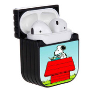 Onyourcases Snoopy The Peanuts Typing Custom AirPods Case Cover Best Apple AirPods Gen 1 AirPods Gen 2 AirPods Pro Hard Skin Protective Cover Sublimation Cases