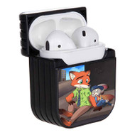 Onyourcases Zootopia Judy Hopps and Nick Wilde Disney Custom AirPods Case Cover Best Apple AirPods Gen 1 AirPods Gen 2 AirPods Pro Hard Skin Protective Cover Sublimation Cases