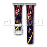 Onyourcases Code Geass Lelouch of the Rebellion Top Custom Apple Watch Band Personalized Leather Strap Wrist Watch Band Replacement with Adapter Metal Clasp 38mm 40mm 42mm 44mm Watch Band Accessories