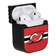 Onyourcases New Jersey Devils NHL Custom AirPods Case Cover Best of Apple AirPods Gen 1 AirPods Gen 2 AirPods Pro Hard Skin Protective Cover Sublimation Cases