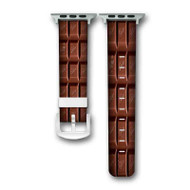 Onyourcases Cadbury Chocolate Custom Apple Watch Band Personalized Leather Strap Wrist Watch Band Replacement with Adapter Metal Clasp 38mm 40mm 42mm 44mm Watch Band Best Accessories