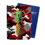 Onyourcases camo pineapple Custom Passport Wallet Case With Credit Card Holder Awesome Personalized PU Leather Travel Trip Vacation Baggage Cover