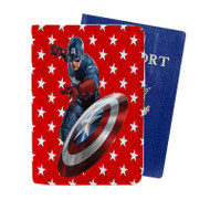 Onyourcases Captain America Custom Passport Wallet Case With Credit Card Holder Awesome Personalized PU Leather Travel Trip Vacation Baggage Cover
