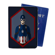 Onyourcases Captain America The Avengers Custom Passport Wallet Case With Credit Card Holder Awesome Personalized PU Leather Travel Trip Vacation Baggage Cover