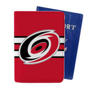 Onyourcases Carolina Hurricanes NHL Custom Passport Wallet Case With Credit Card Holder Awesome Personalized PU Leather Travel Trip Vacation Baggage Cover