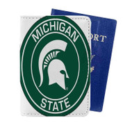 Onyourcases Michigan State Spartans Custom Passport Wallet Case With Credit Card Holder Awesome Personalized PU Leather Travel Trip Vacation Baggage Cover