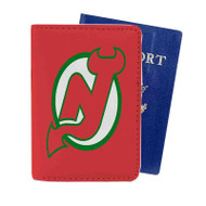 Onyourcases New Jersey Devils NHL Art Custom Passport Wallet Case With Credit Card Holder Awesome Personalized PU Leather Travel Trip Vacation Baggage Cover