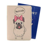 Onyourcases Pug Custom Passport Wallet Case With Credit Card Holder Awesome Personalized PU Leather Travel Trip Vacation Baggage Cover
