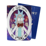 Onyourcases rick and morty if god exists Custom Passport Wallet Case With Credit Card Holder Awesome Personalized PU Leather Travel Trip Vacation Baggage Cover