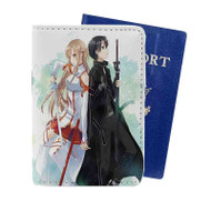 Onyourcases Sword Art Online Kirito and Asuna Custom Passport Wallet Case With Credit Card Holder Awesome Personalized PU Leather Travel Trip Vacation Baggage Cover