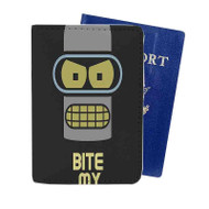 Onyourcases Futurama Bender Bite y Shiny Metal Ass Custom Passport Wallet Case Top With Credit Card Holder Awesome Personalized PU Leather Travel Trip Vacation Baggage Cover