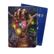 Onyourcases Infinity Gauntlet Thanos Avengers Custom Passport Wallet Case Top With Credit Card Holder Awesome Personalized PU Leather Travel Trip Vacation Baggage Cover