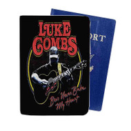 Onyourcases Luke Combs Beer Never Broke My Heart Custom Passport Wallet Case Top With Credit Card Holder Awesome Personalized PU Leather Travel Trip Vacation Baggage Cover